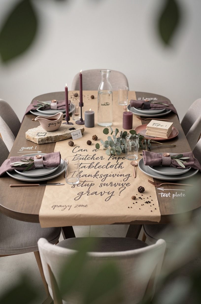 Can a Butcher Paper Tablecloth Thanksgiving Setup Survive Gravy?