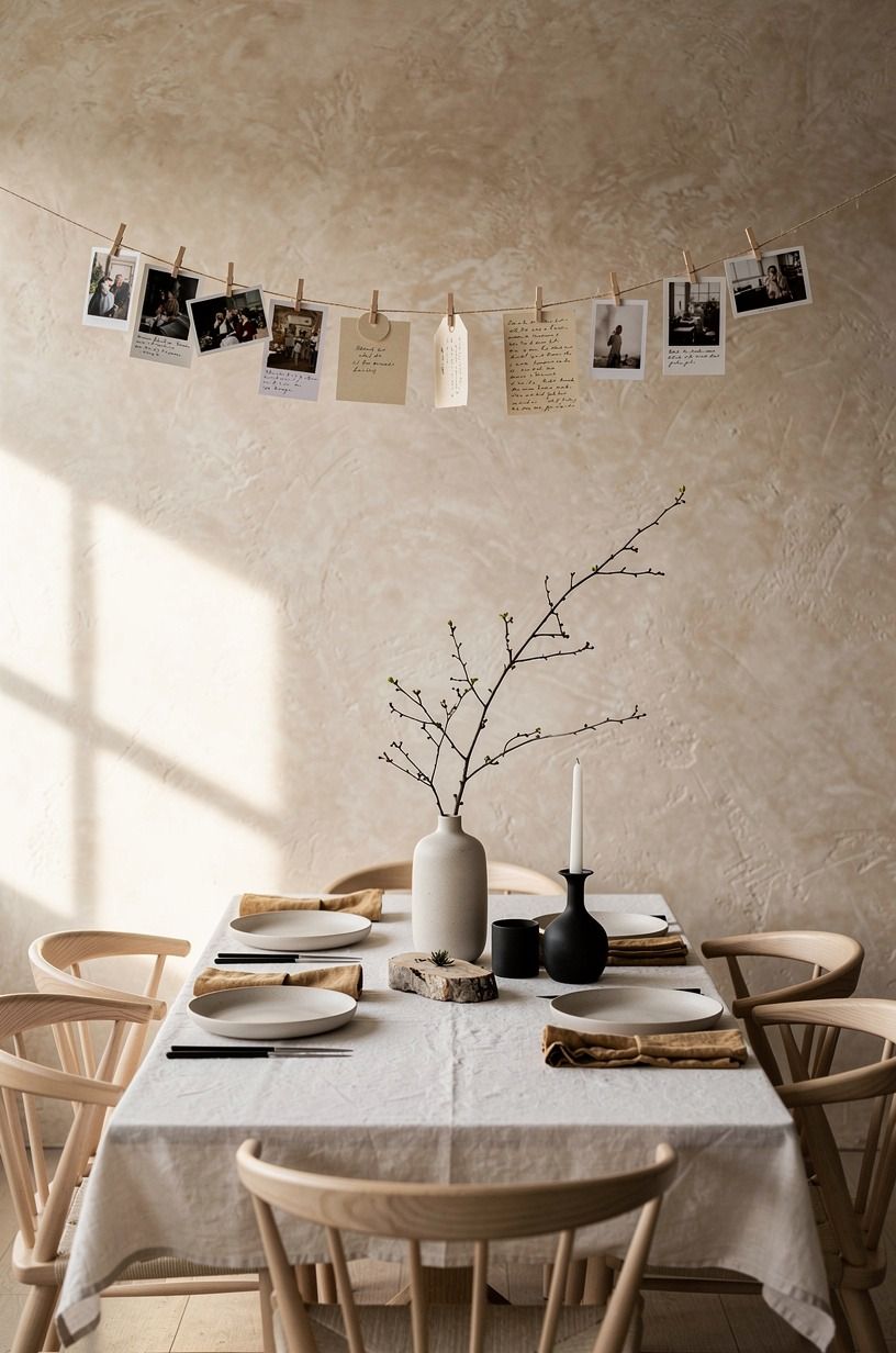 Hang the Memory Garland Above the Thanksgiving Table