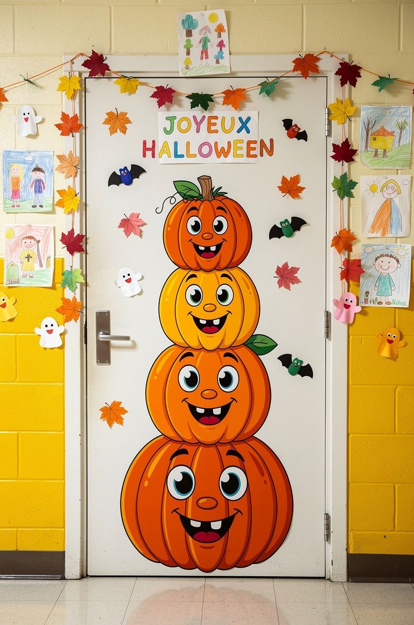 Frame a Minion Halloween Door With Denim Details