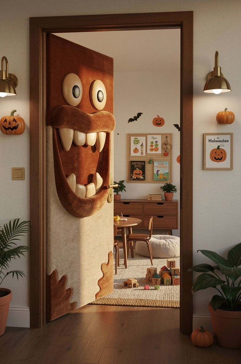 Layer a Purple Minion Door for a Silly Halloween Entrance