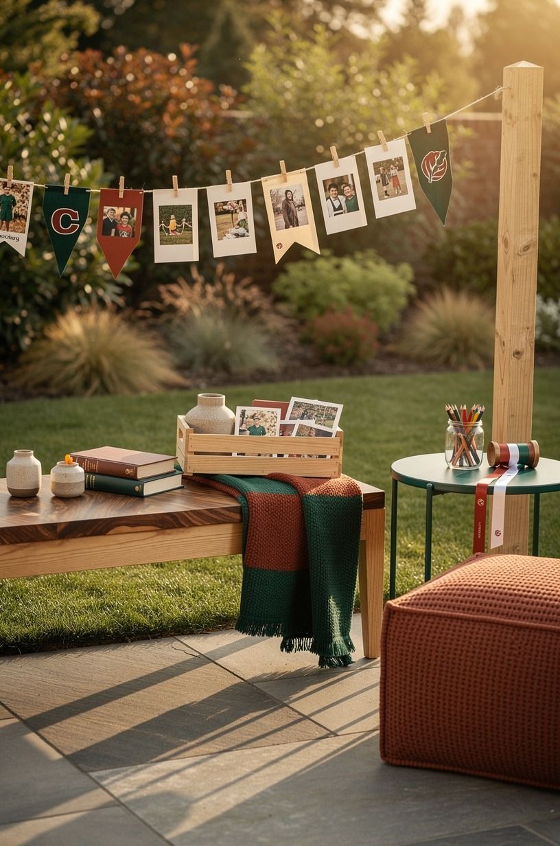 Hang a School-Color Photo Line