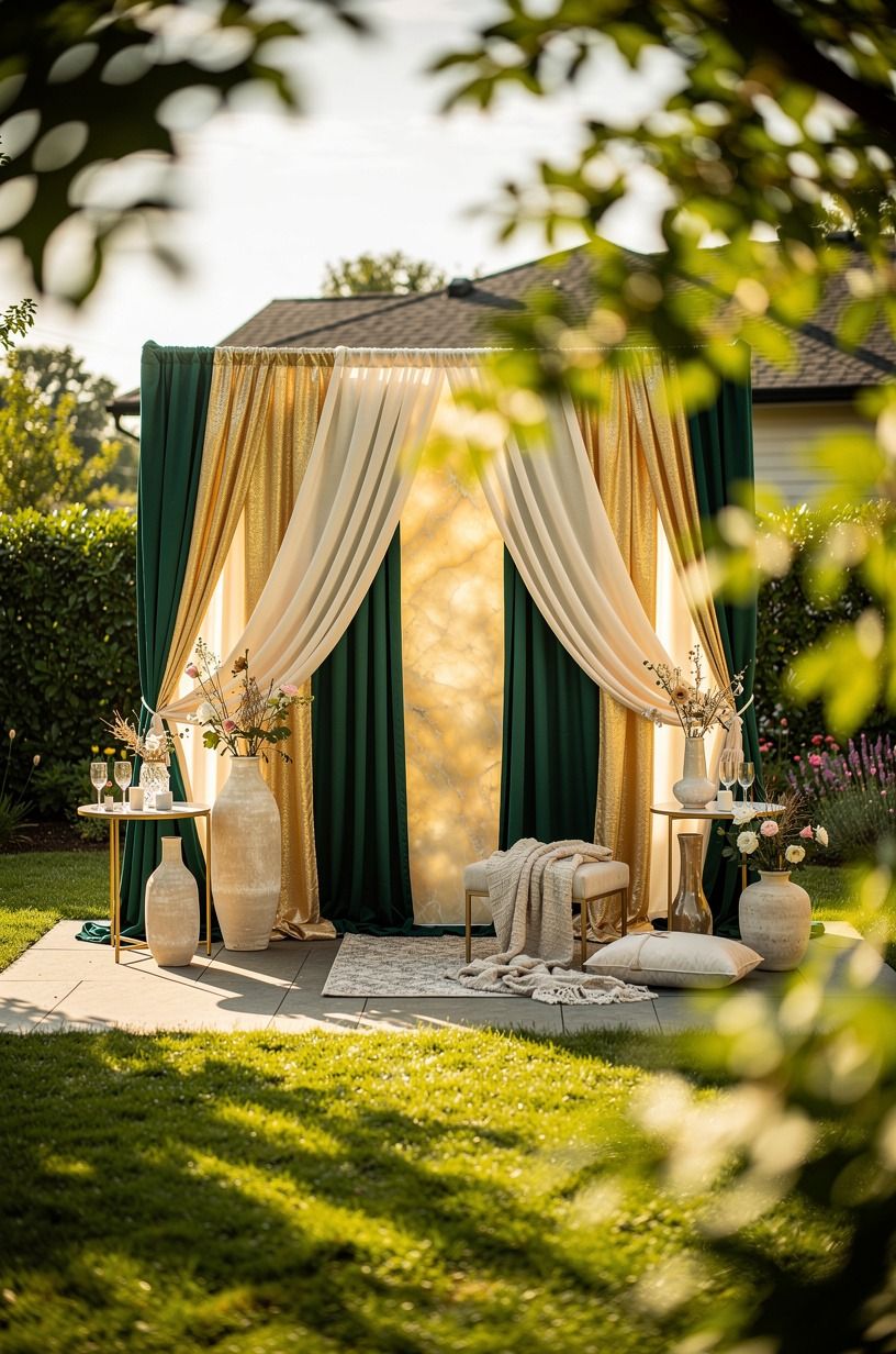 Paint One Backdrop in a Warm Outdoor Graduation Color