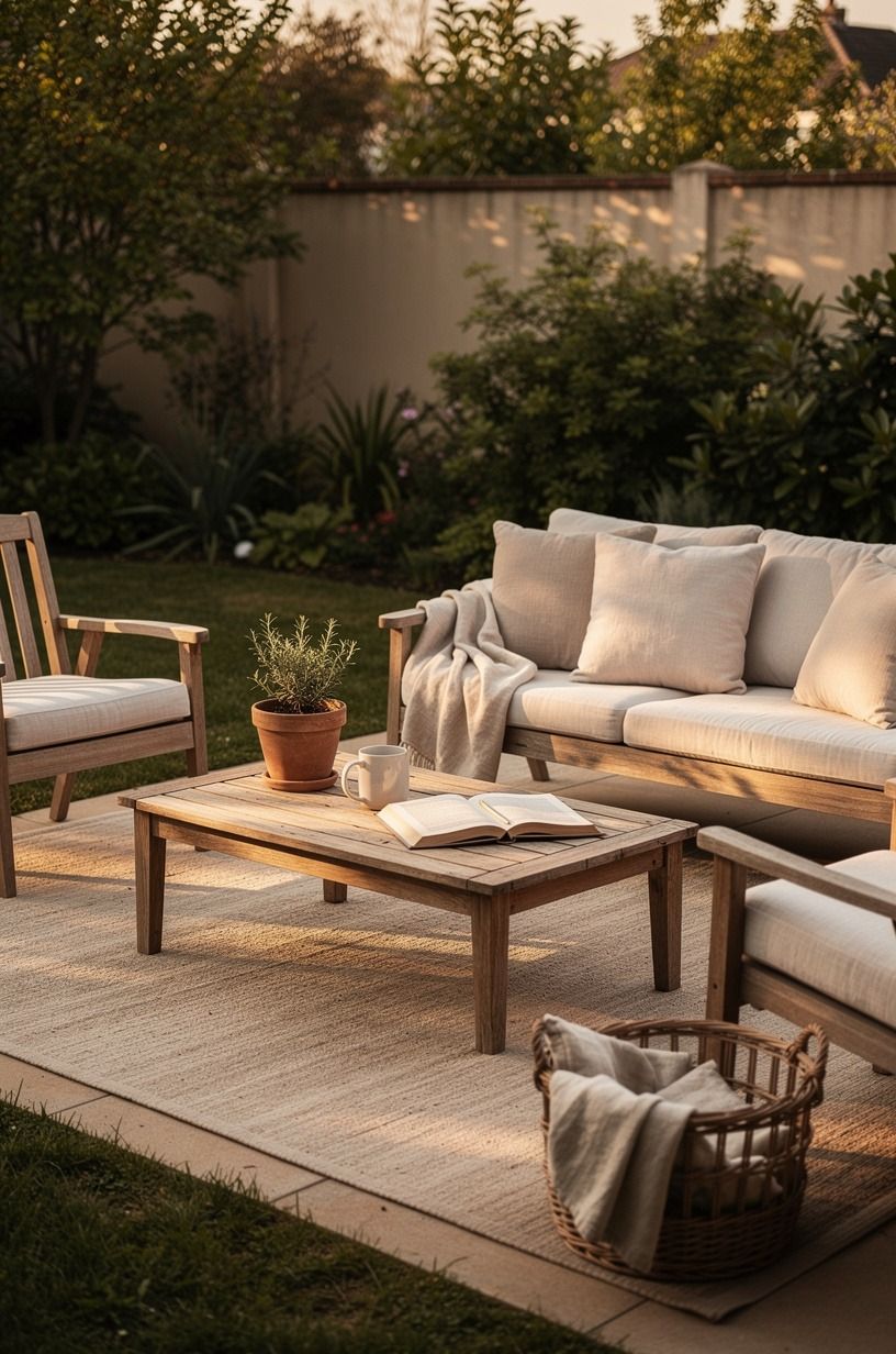 Swap a Full Patio Set for Borrowed Seating