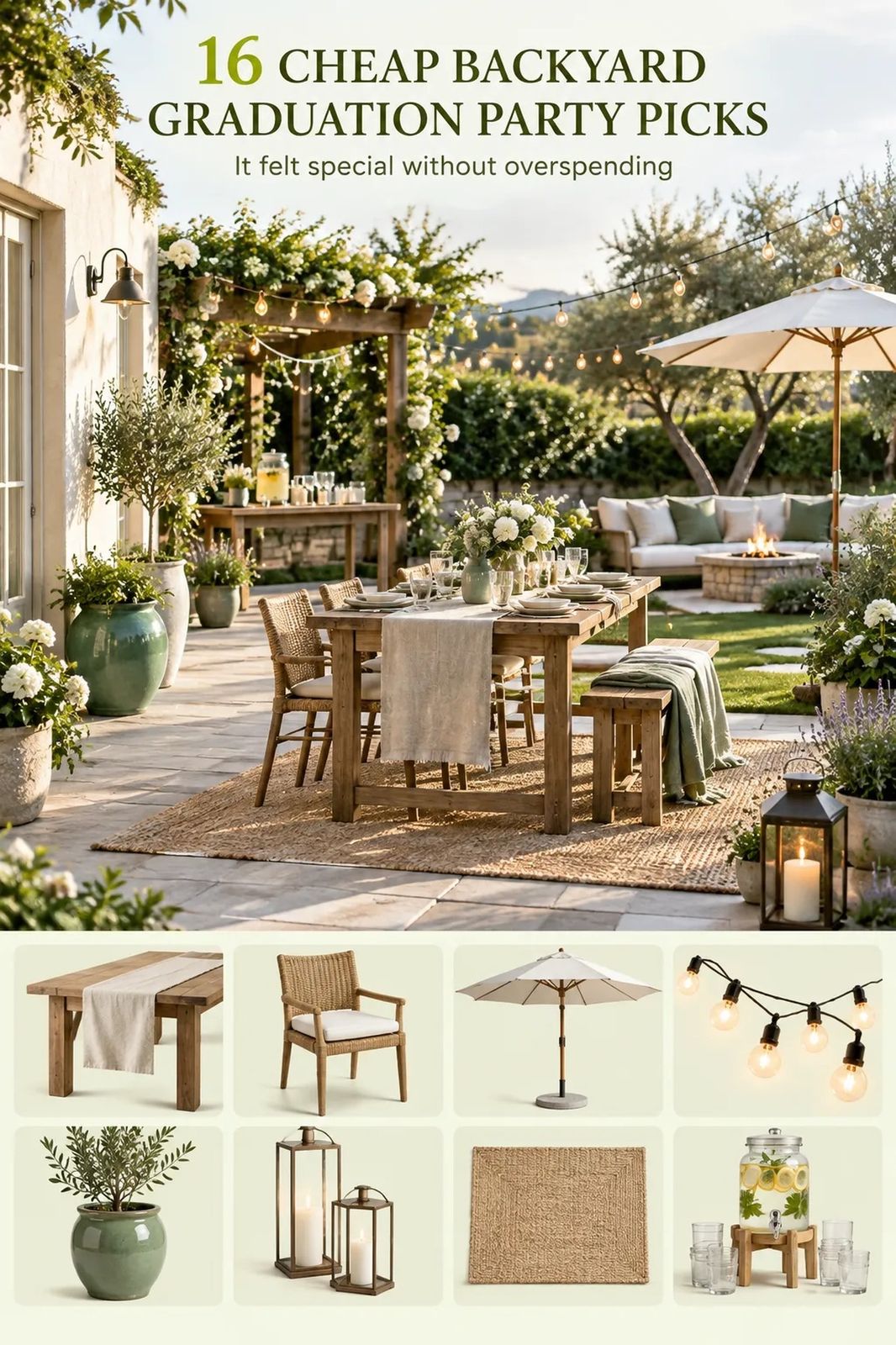 I Planned a Cheap Backyard Graduation Party, These Outdoor Setups Saved Money