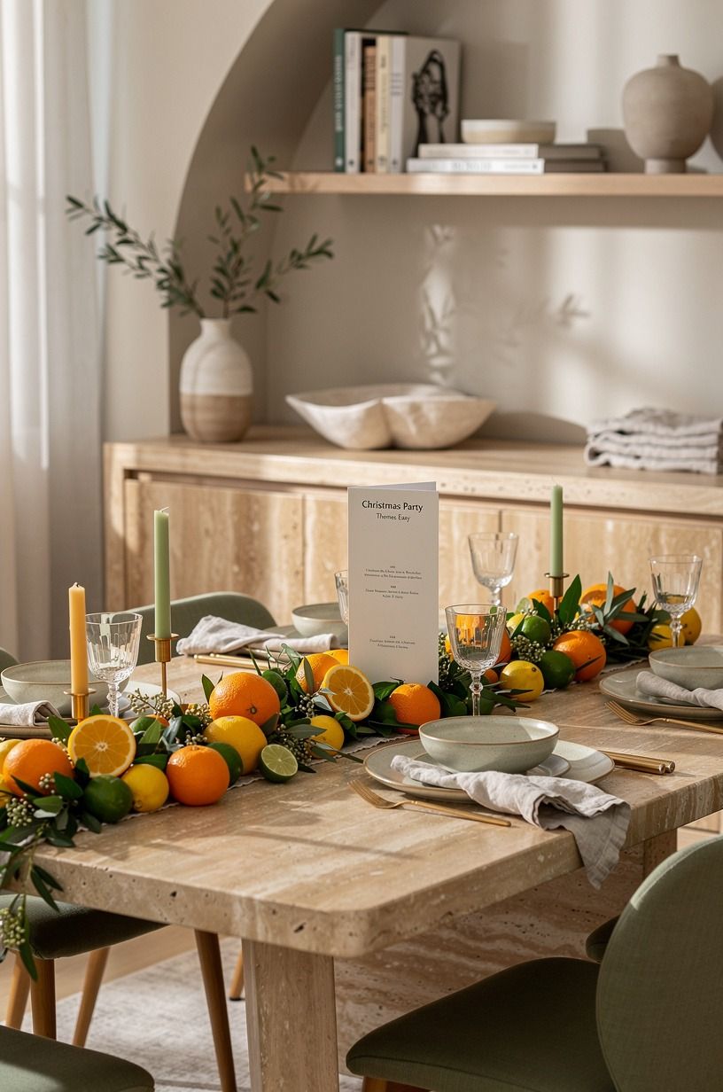 Anchor the Table With a Citrus Garland