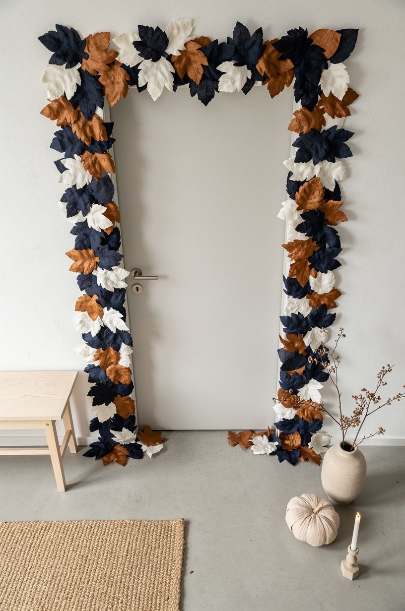 Frame the Door With Fabric Leaves Instead of Plastic