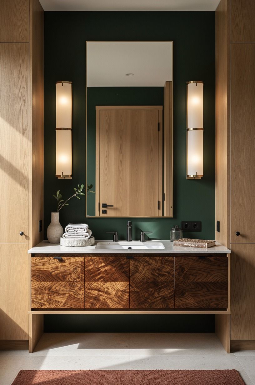 Frame the mirror with the Three-Height Light Stack
