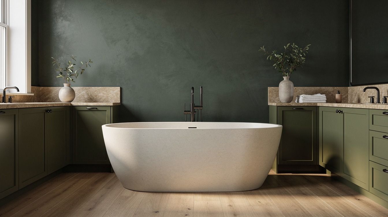 How to Design a Dark Sage & Olive Green Bathroom for Earthy Calm - 15 Ideas