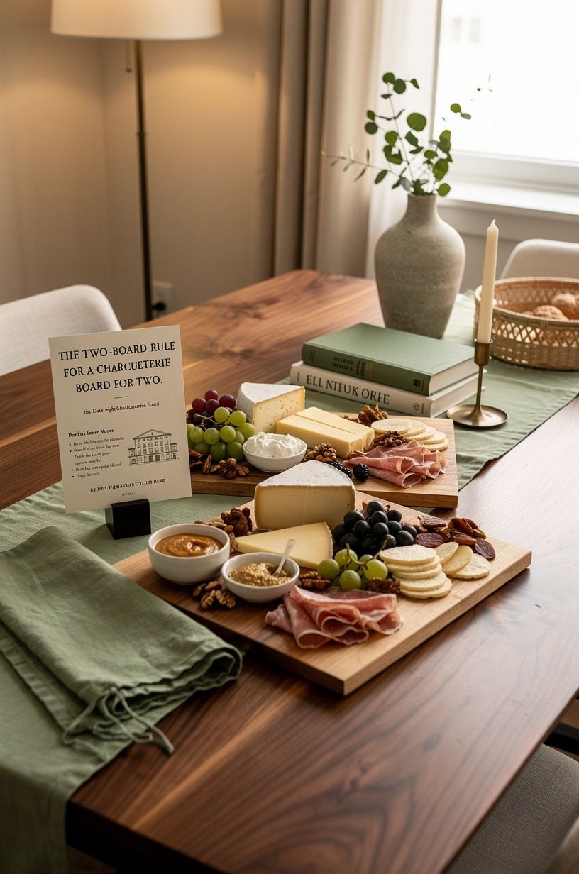 Build The Two-Board Rule for a charcuterie board for two