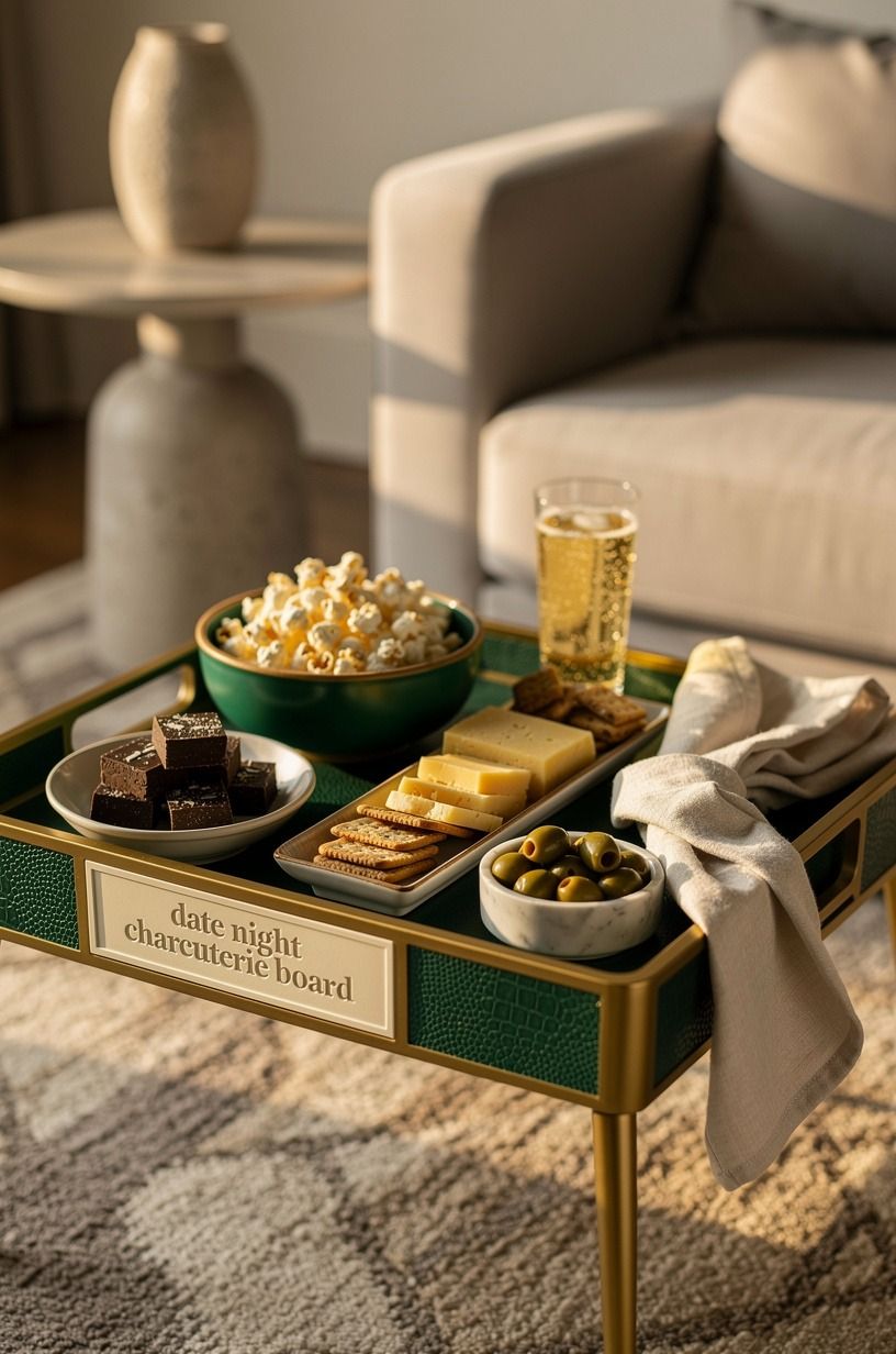 Fold a Movie-Night Board around two-handed snacking
