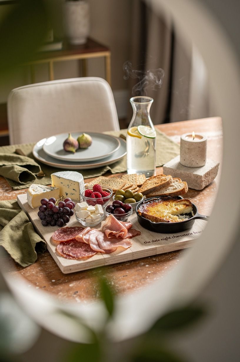 Layer date night board ideas around three temperatures