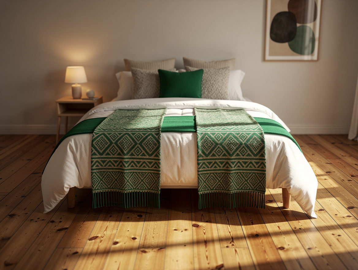 Realistic wide editorial bedroom scene showing twin runners beside a neatly made