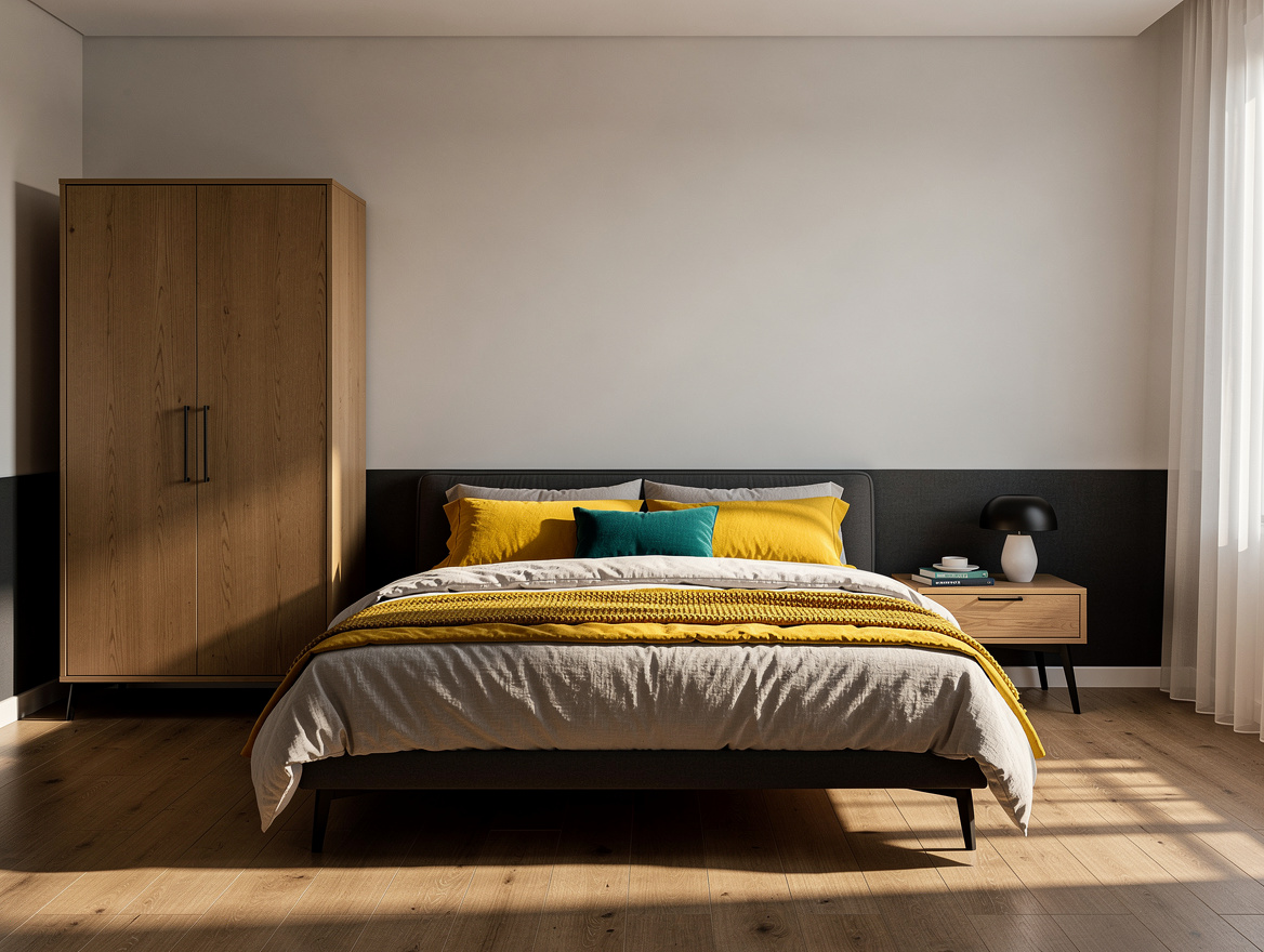 Wide atmospheric editorial photo of a welcoming closet-free guest bedroom with a