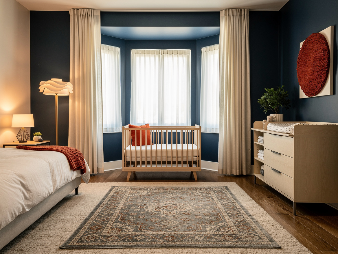 Realistic editorial home-decor wide ambiance photo showing a nursery corner carv