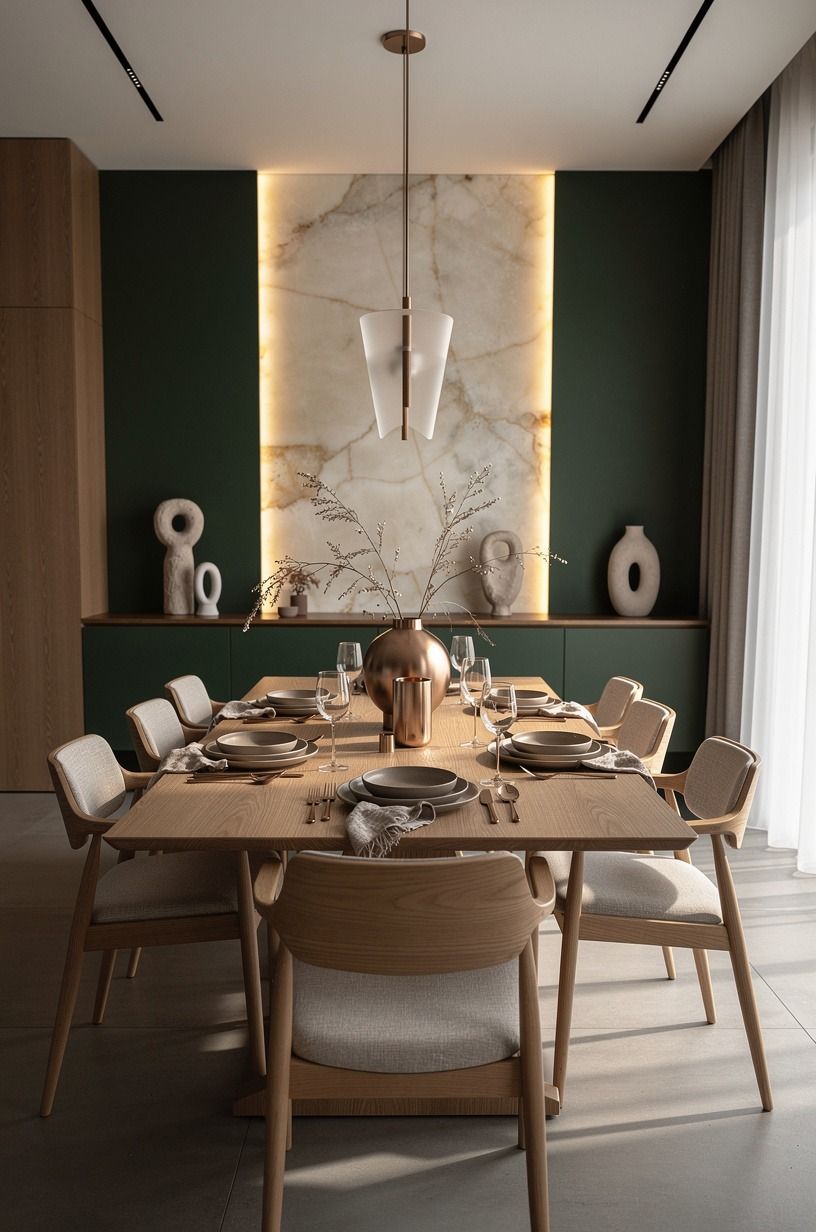 Set the table around a warm metal
