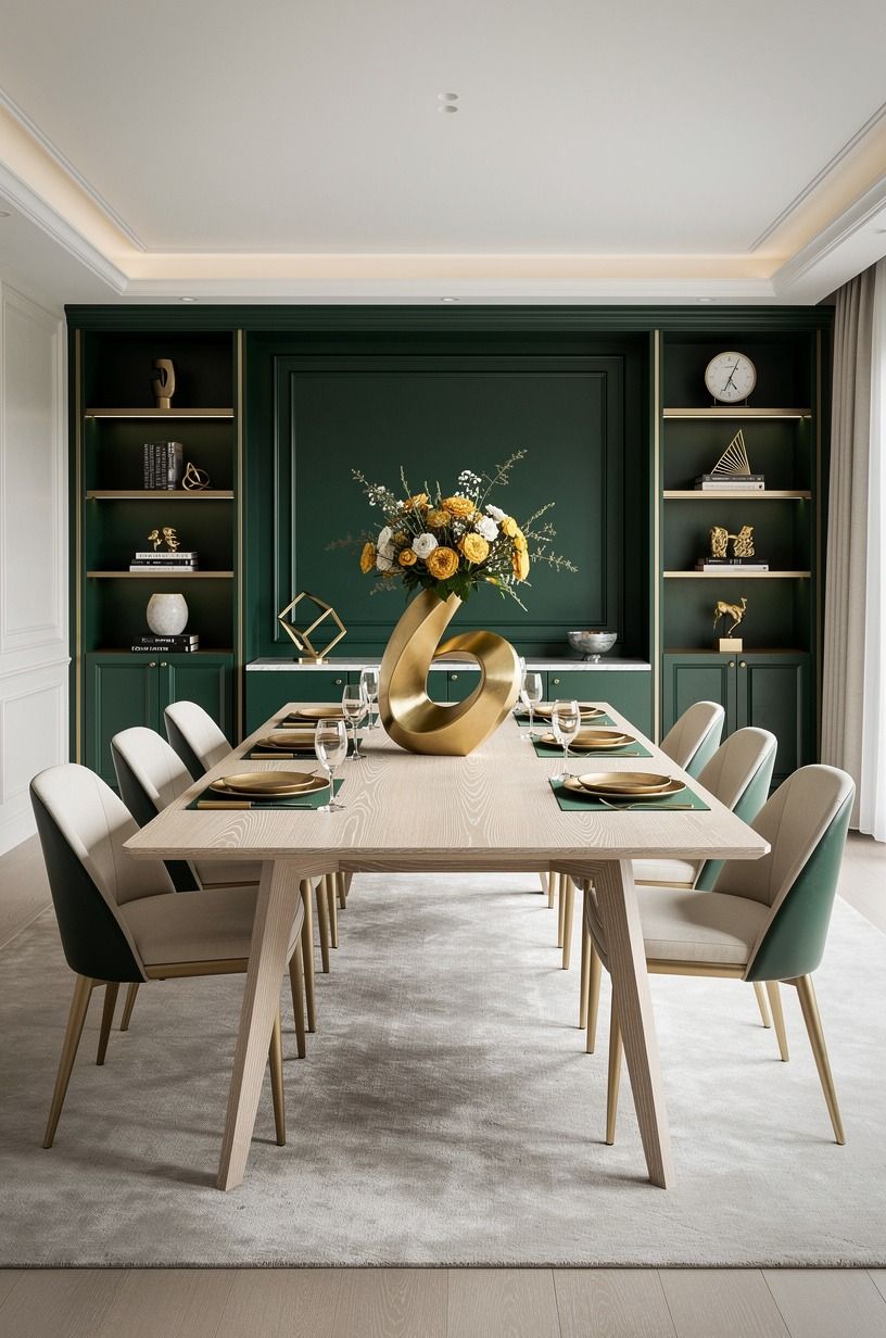 Use a single dramatic centerpiece