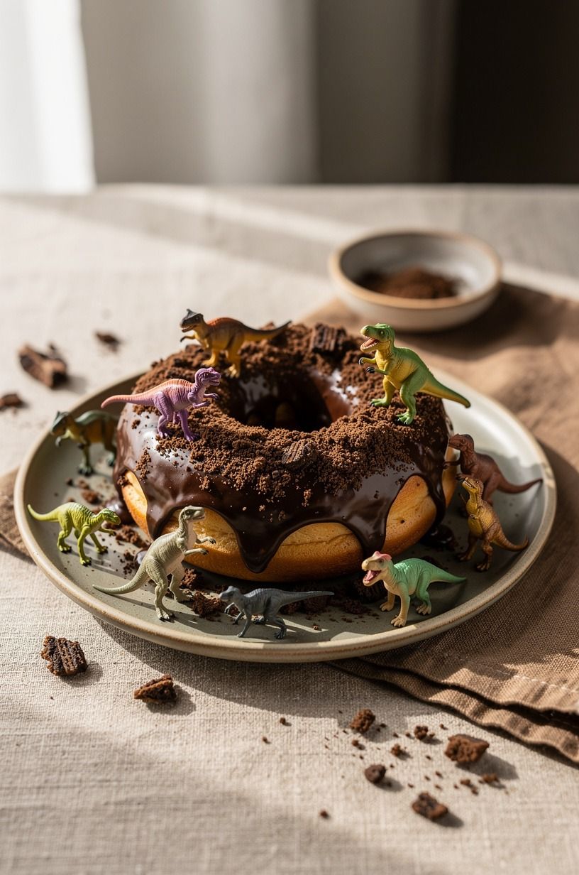 Swap The Cake for A Dino Donut Crater