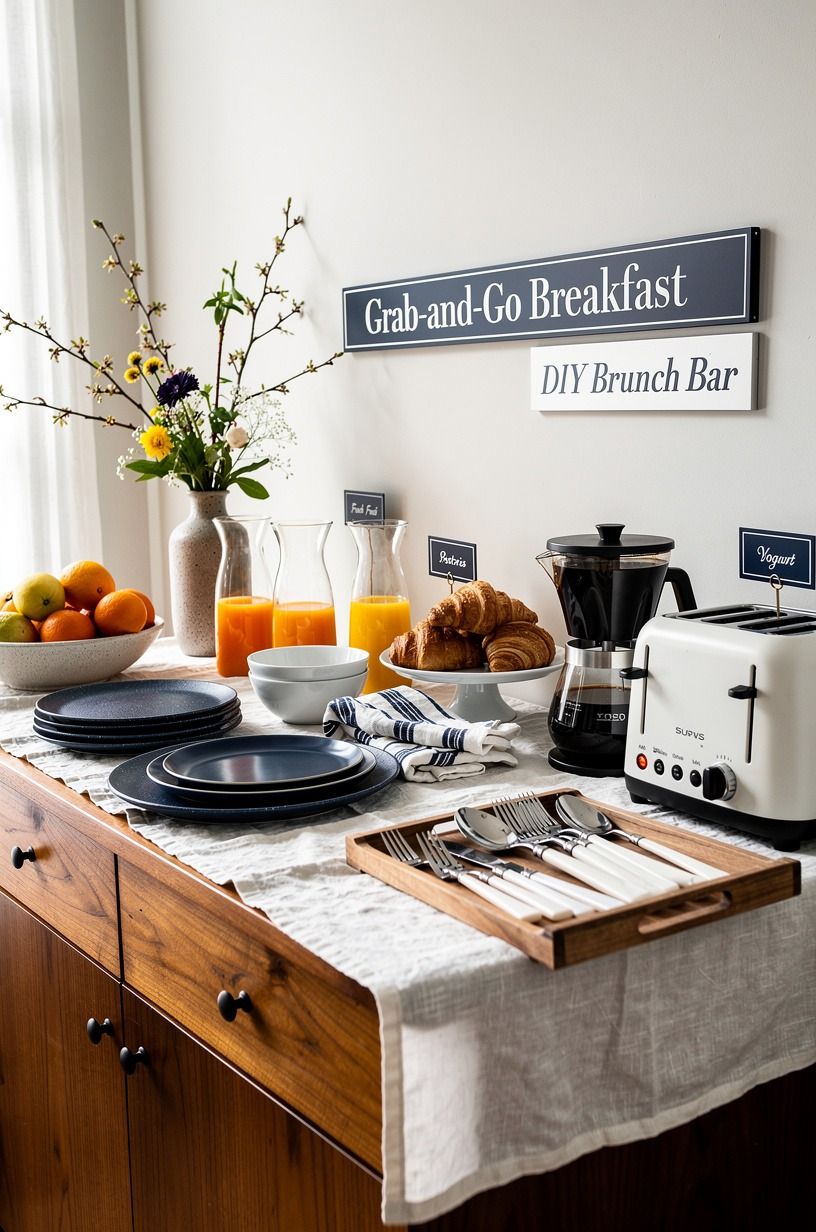 Layer the Grab-and-Go Breakfast Station
