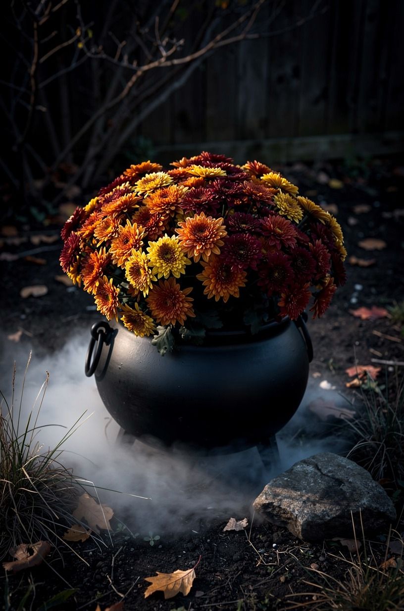 Float Fog Over Mums for a Dramatic Contrast