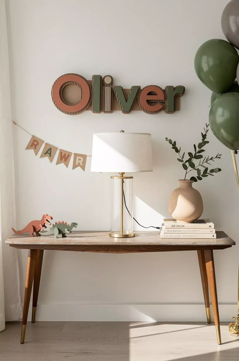 Build a name sign with layered cardboard