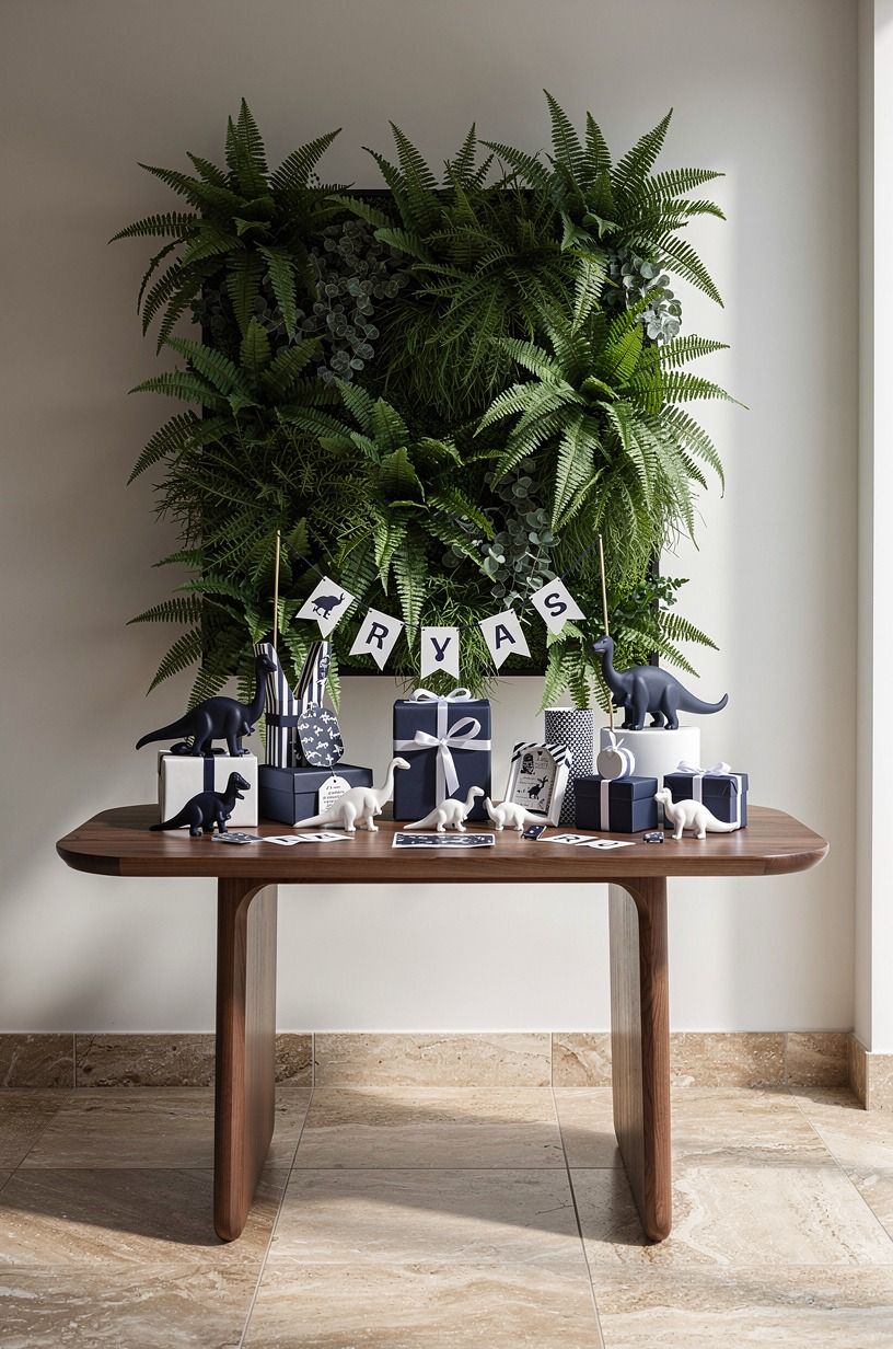 Float a fern wall behind the gift table