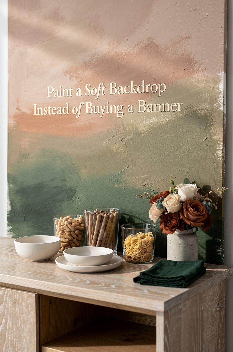 Paint a Soft Backdrop Instead of Buying a Banner