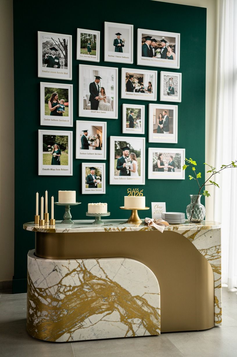 The Photo Timeline Behind the Dessert Bar