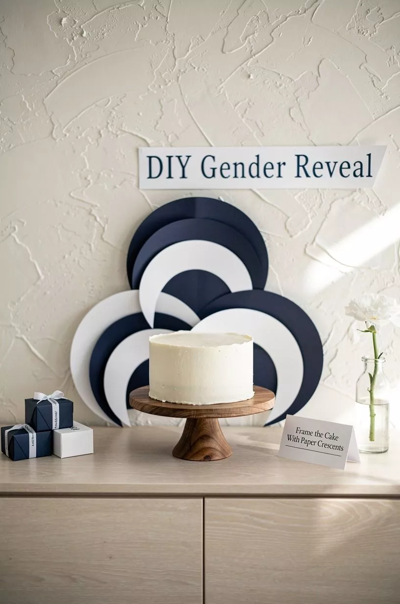 Frame the Cake With Paper Crescents