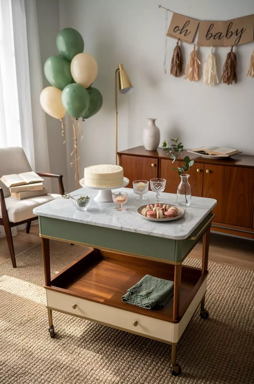 Paint a Two-Tone Dessert Cart