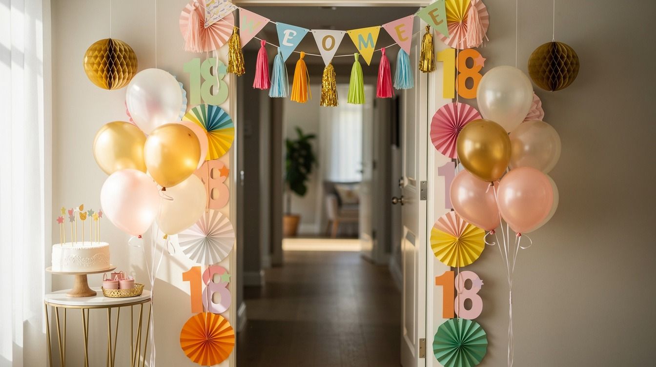 I Made Easy Eighteenth Birthday Decorations at Home, Without Overspending