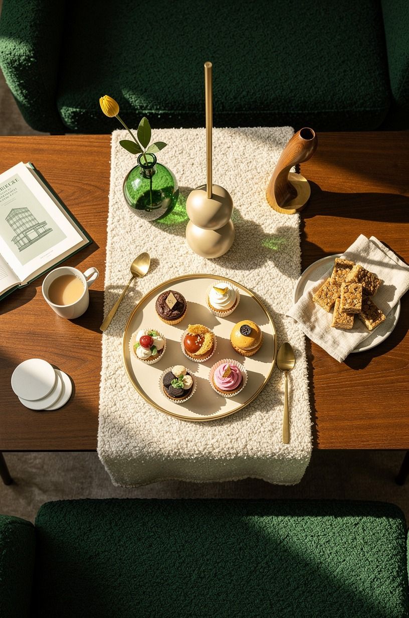 Frame a Dessert Tray With the Three-Height Light Stack