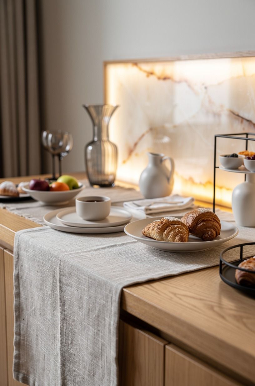 Float the Linen-and-Oak Landing Zone for Brunch Layout Ideas
