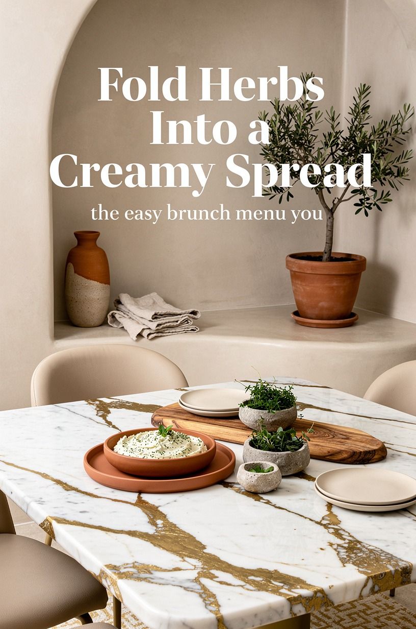 Fold Herbs Into a Creamy Spread