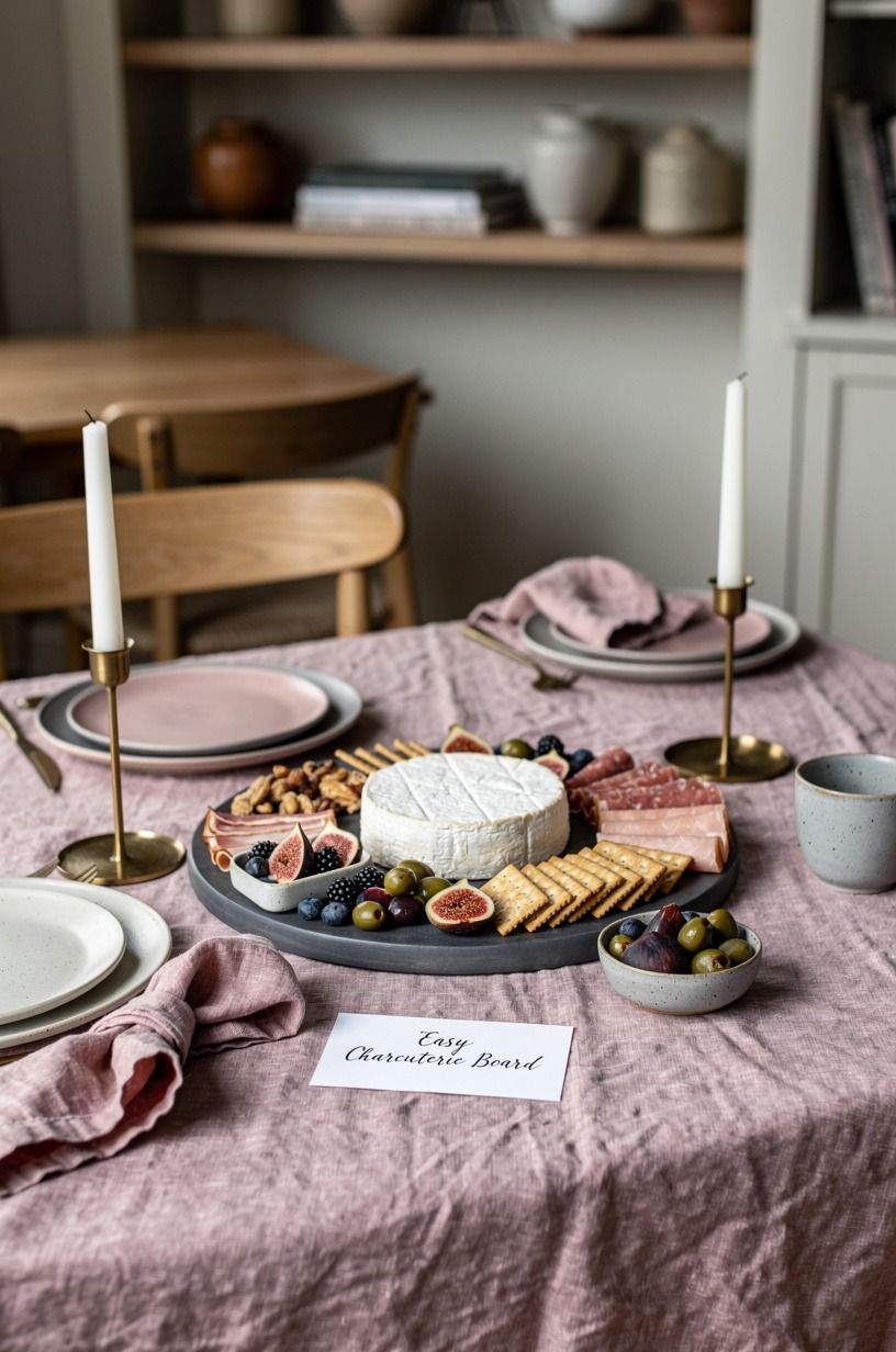 Arrange an Easy Charcuterie Board Around a Round Cheese