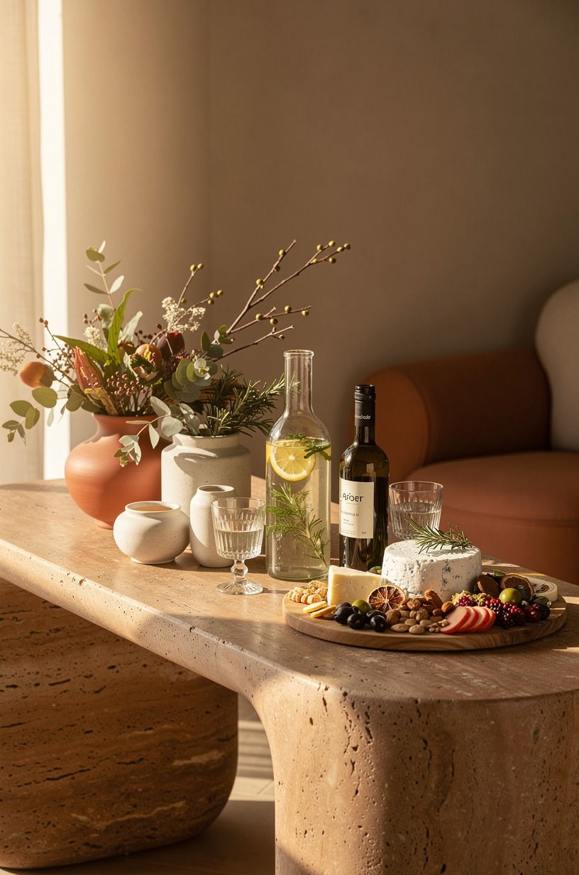 Add a moody drink station beside the board