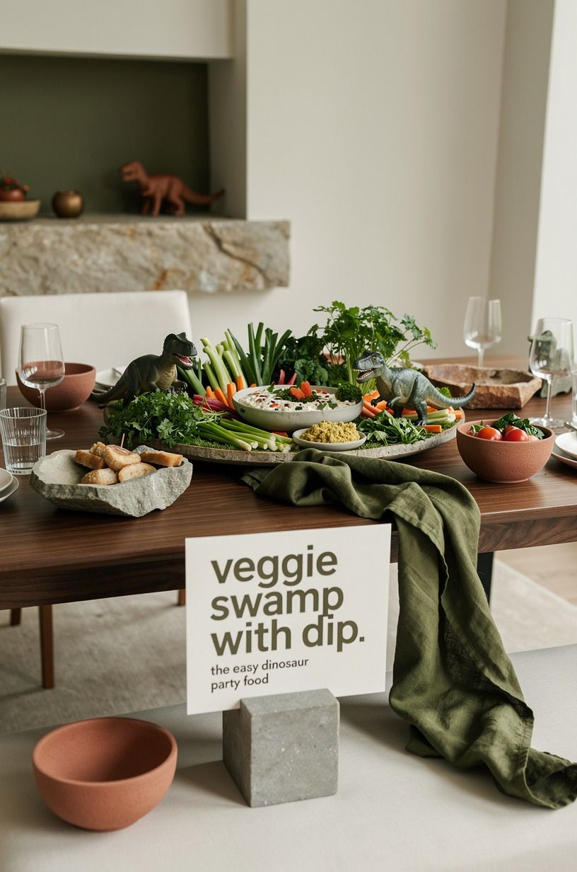 Frame a veggie swamp with dip