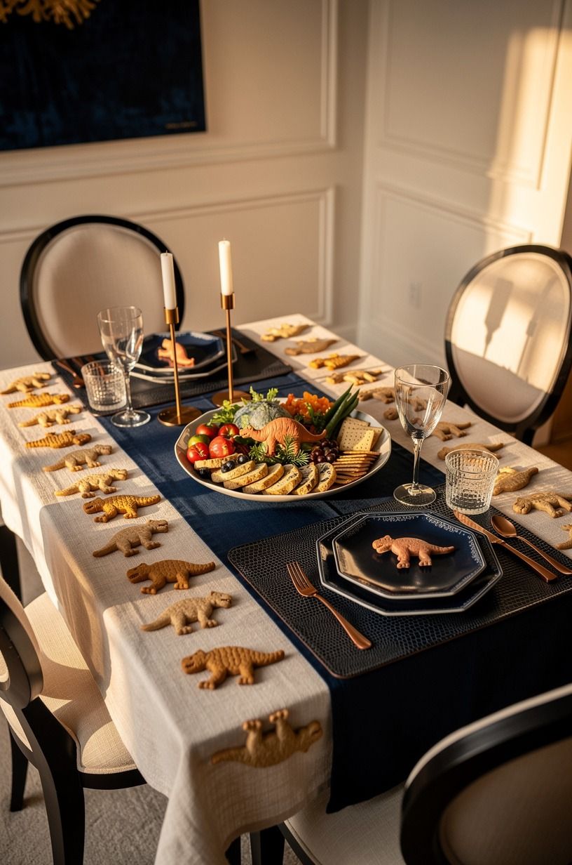 Frame the table with edible footprints