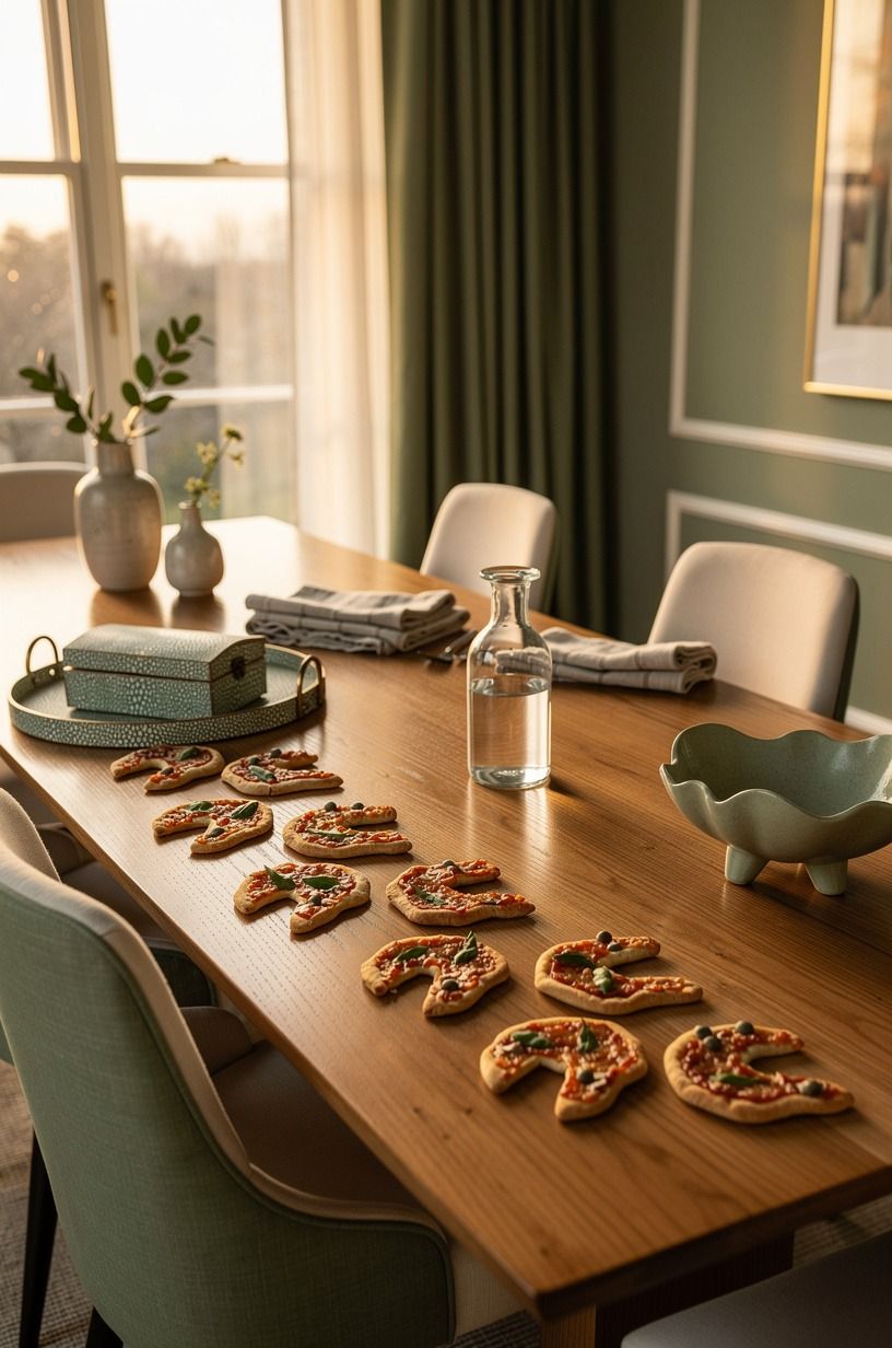 Make mini pizza footprints