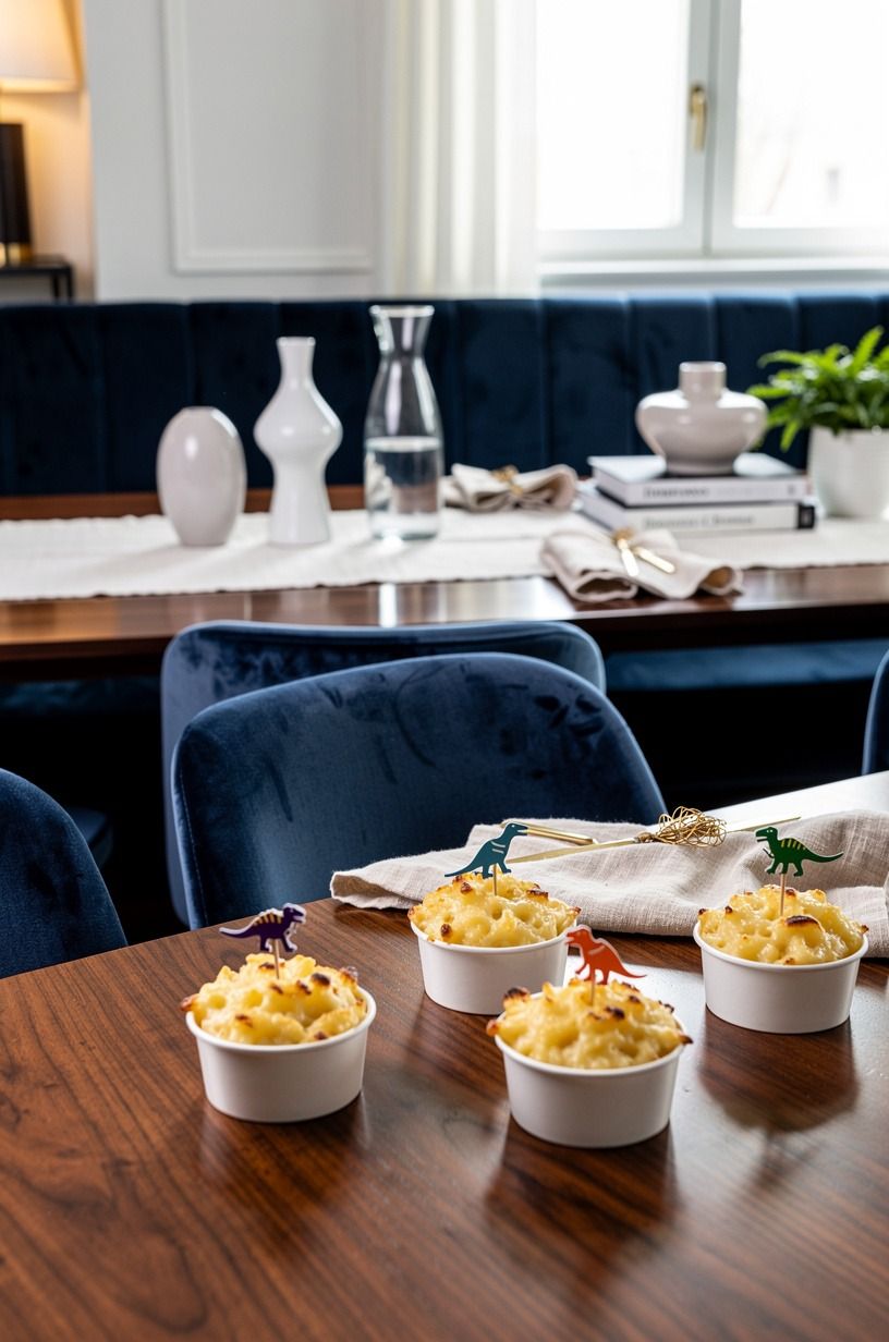 Serve mac and cheese in small cups