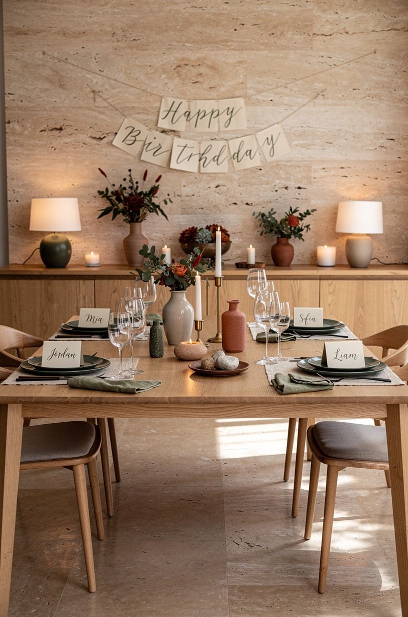 Add a handwritten place card at every seat