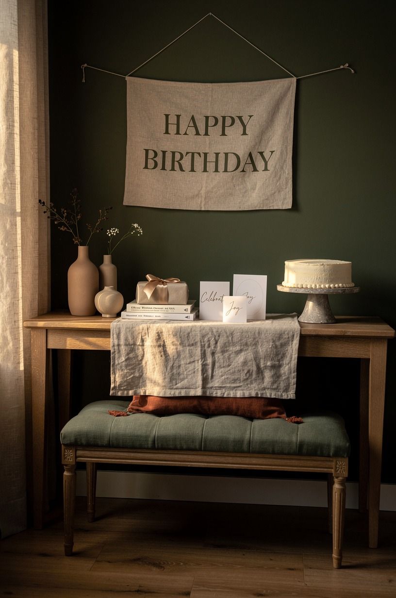 Paint one birthday corner in a calm color