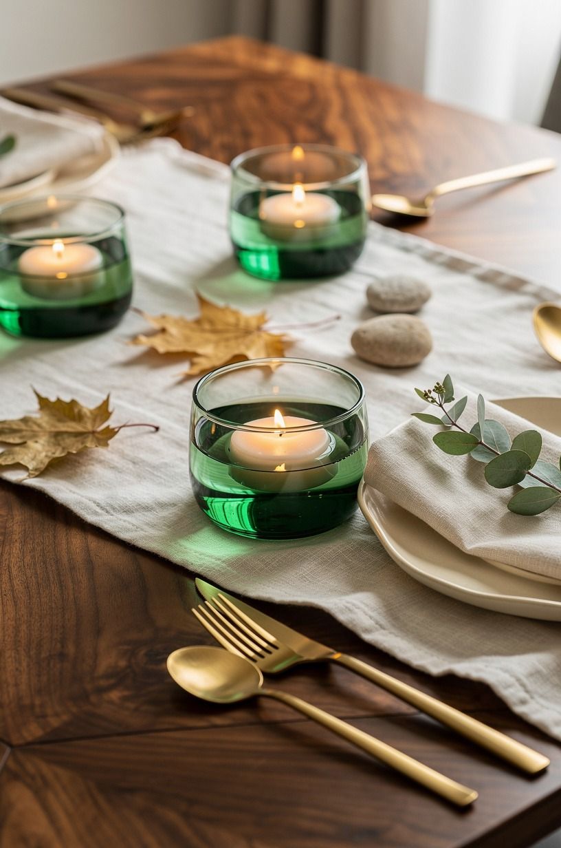 Float Candles in Low Glasses