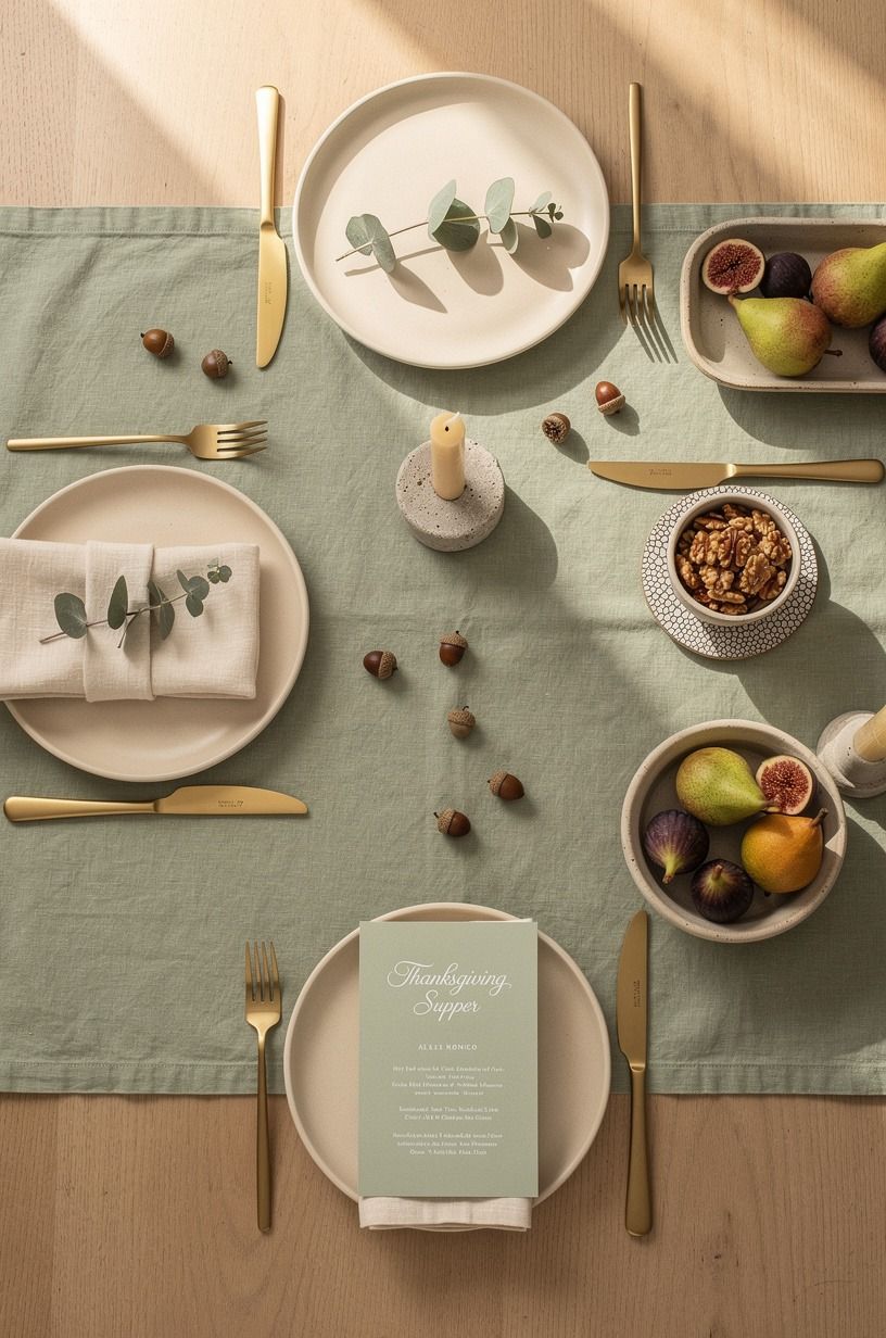 Frame Each Place With A Small Plate