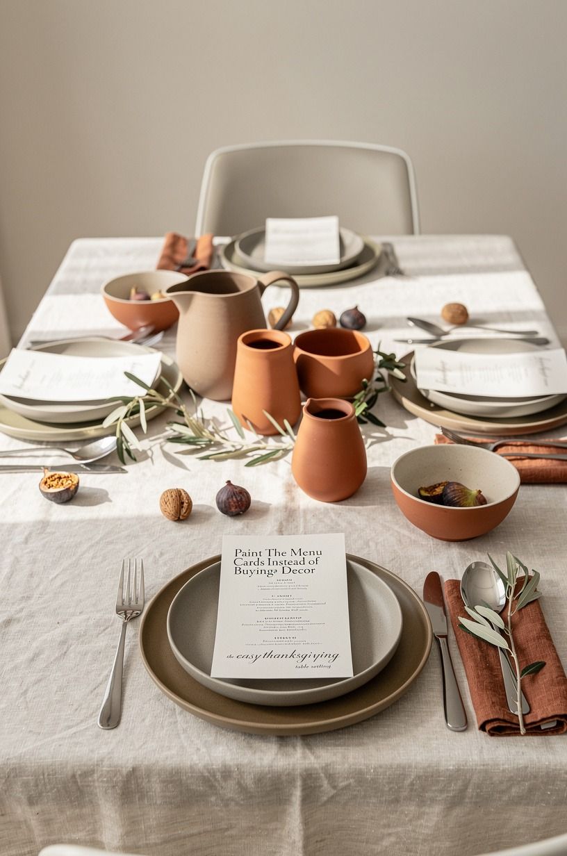 Paint The Menu Cards Instead of Buying Decor
