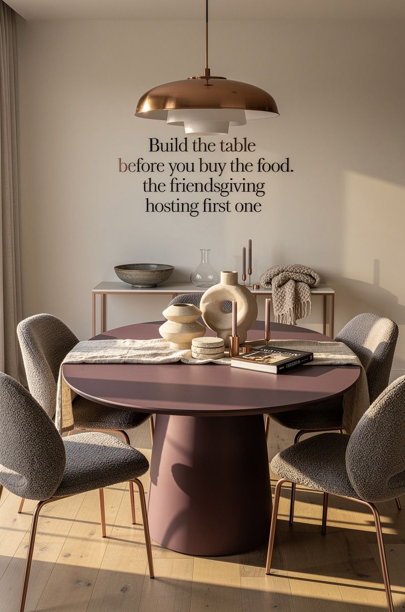 Build the table before you buy the food