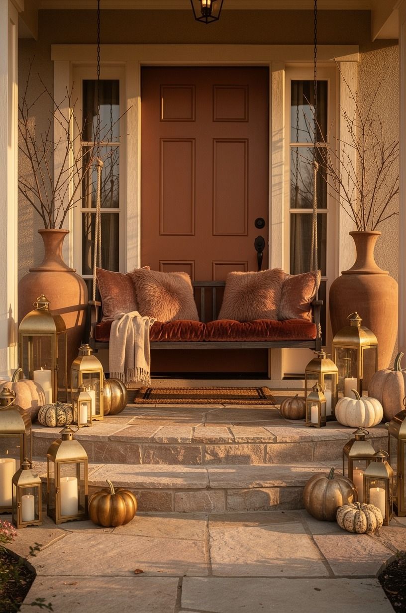 Anchor Halloween Porch Ideas With Lantern Clusters