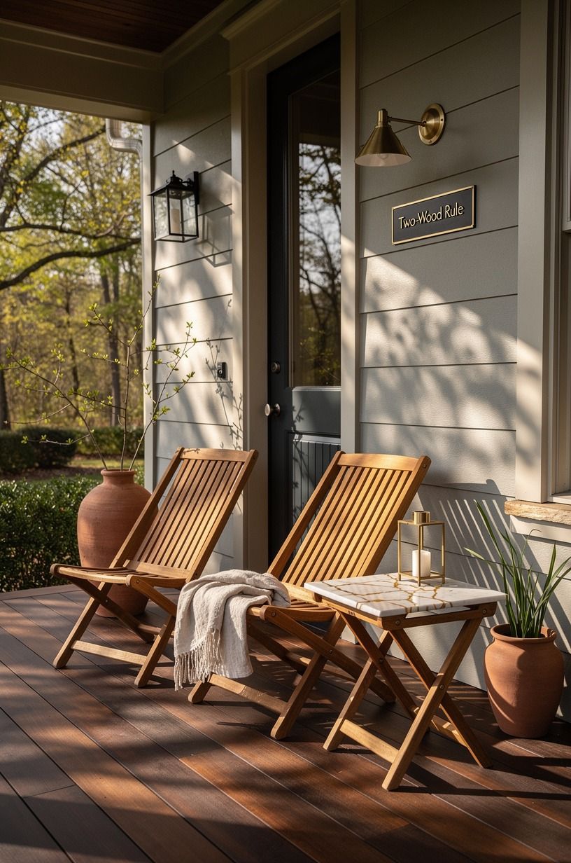 Build the Two-Wood Rule with folding teak