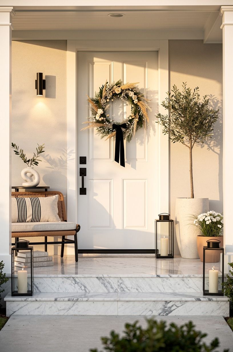 Edit the Wreath and Porch Decor From the Street