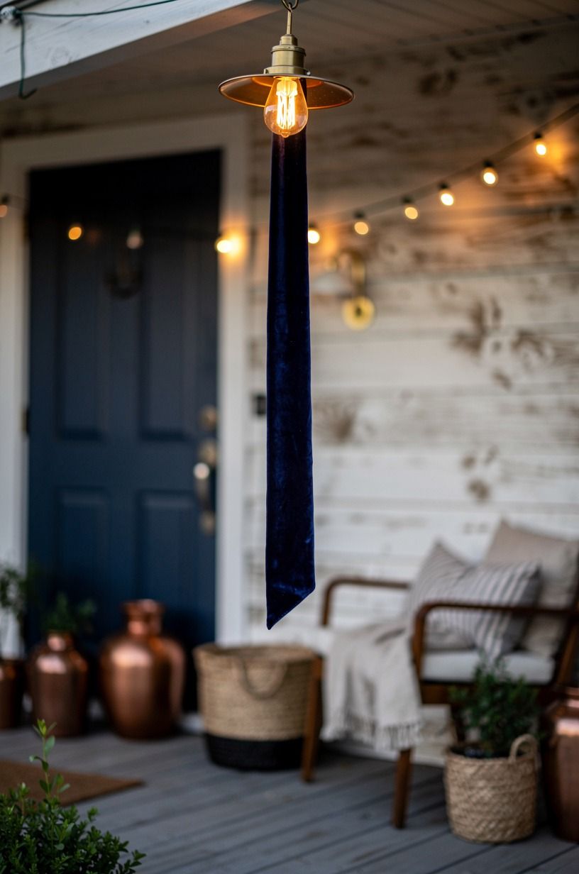 Hang a Velvet Ribbon Below the Bulb