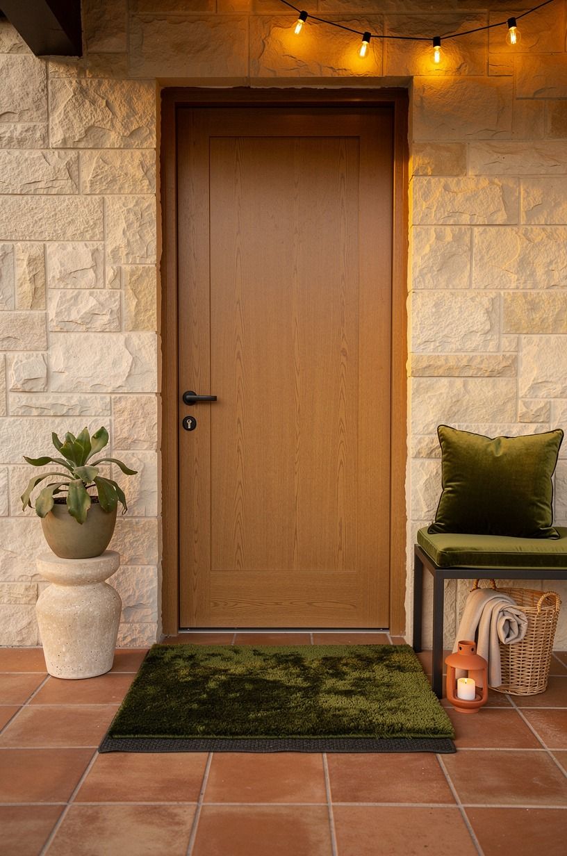Layer the Door Mat Over a Darker Base